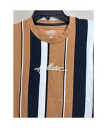 Hollister Men&#39;s Striped T Shirt Short Sleeve Cotton Brown White Black Si... - $19.95