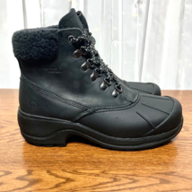 Wolverine Frost Boot Women 7.5 Black Leather Waterproof Snow Work Shoe R... - £29.82 GBP