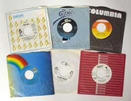 6x Country 45rpm 7&quot; Singles Toad Hall Mickey Gilley Rodney Crowell Moe Bandy - £13.19 GBP