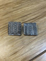 Vintage Unbranded Geometric Art Deco Clip On Earrings Estate Jewelry KG - £19.14 GBP