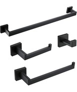 The Heavy-Duty, 4-Piece Wall-Mounted Towel Bar Set From Bagnolux Matte B... - $66.96