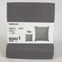 IKEA Ebbatilda Gray Cushion Cover 405.420.86 New Cotton - $10.33