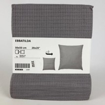 IKEA Ebbatilda Gray Cushion Cover 405.420.86 New Cotton - £8.10 GBP