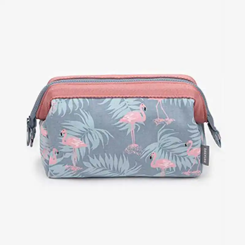 Women Travel  Flamingo Make Up Bags Girl Cosmetic Bag Makeup Beauty Wash Organiz - £45.80 GBP