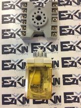 Idec RR3PA-U AC120V Miniature Relay, 110/220 VAC 30VDC 7.5/10Amp W/Socket  - $12.50