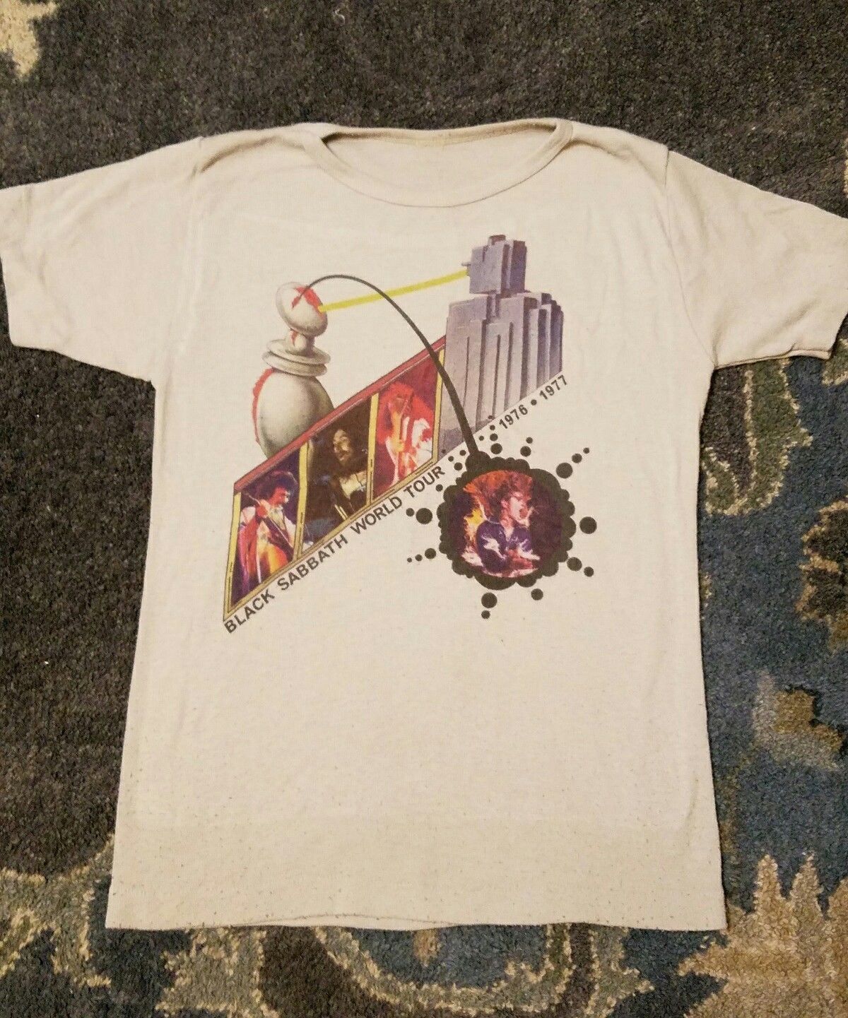 Primary image for Vintage Ultra Rare 1976-77 Ozzy Osbourne World Tour Black Sabbath T Shirt Small