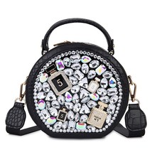 Round Rhinestone Party Evening Bag Fashion Women&#39;s Clutch Bag Purses and Handbag - £58.76 GBP