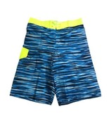 Highland Outfitters Shorts Striped Blue Lime White Boys Swim Board Size ... - £6.69 GBP