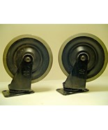 Faultless Caster Wheels 6&quot; Tall x 1 3/8&quot; Wide Black with Grey Bottom (pair) - €29,52 EUR