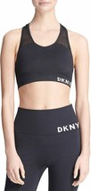 DKNY Sport Women&#39;s Performance Support Yoga Running Bra, Black Mesh, S - £16.30 GBP