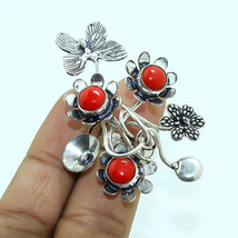 Red Coral Gemstone Handmade Fashion Ethnic Gifted Ring Jewelry 7.75&quot; SA 4939 - £5.21 GBP