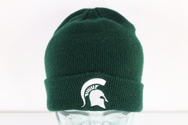 Vtg 90s Distressed Michigan State University Knit Winter Beanie Hat Cap ... - £23.56 GBP