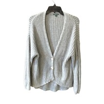 Wild Fable Womens Size XS Gray Button Up Cardigan Sweater Chunky Knit Lo... - £9.32 GBP