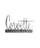 C2 1966 Corvette Sting Ray Rear Deck Lid Emblem Metal Sign - £70.78 GBP