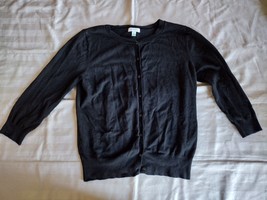 Susina Women Black Cardigan Sweater Size Medium EUC - £5.45 GBP