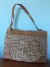 Vtg Hartmann Shoulder Bag Carry On Tweed Belting Leather Travel Case Wee... - $123.75