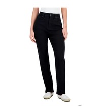 Style &amp; Co Womens 10 Black Smudge High Rise Straight Jeans NWT AT26 - £17.96 GBP