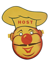 Menu Host Restaurants Chef Clown Kiddies Children Wearable Mask Vintage - £23.00 GBP