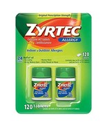 Zyrtec Cetirizine Hcl/Antihistamine (120 Tablets 10mg each) - $51.94