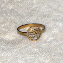 Charming Brass Filagree Friendship Ring Promise Ring Sz. 7.25  #554 - £12.14 GBP