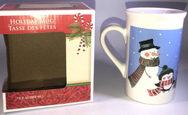 Snowman &amp; Penguins Christmas Tree 12 oz Coffee Tea  Coco Cup/Mug In Gift Box-NEW - £14.63 GBP