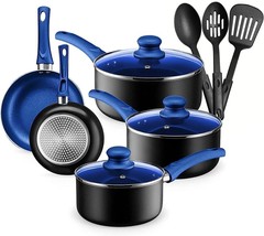 Pots And Pans Set Kitchen Cookware Sets Nonstick Aluminum Cooking Essentials 11 - $69.98