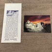 VTG 1965 Mount Rushmore National Park Brochure Pamphlet Map &amp; Postcard - $10.00