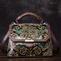 Women&#39;s Bag Genuine Leather Luxury Handbags Handmade Women Shoulder Bag New Embo - £93.71 GBP