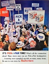 BUDWEISER - Voting - Elections - Vote for Bud - 1964 Vintage Print Ad - $14.93