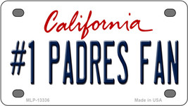 Number 1 Padres Fan California Novelty Mini Metal License Plate Tag - £11.92 GBP