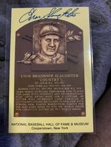 ENOS SLAUGHTER 1964 HOF HALL OF FAME PLAQUE SIGNED AUTOGRAPH - $259.01 MXN