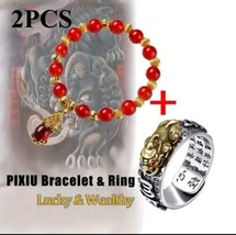 Chinese Feng Shui Amulet Wealth Lucky Red Ring Bracelet Free Shipping - $11.39