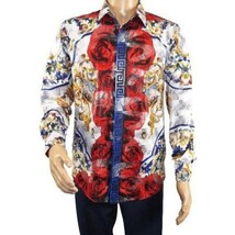 Men's Sports Shirt By Barocco Fashion Printed Long Sleeves Soft Feel EFS78 Multi image 3