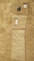 Dickies Girl&#39;s Wide Band Stretch Fabric Classic Fit Sz 11RG Khaki Pants 32.5x 32 - $14.80