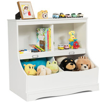 Children&#39;s Storage Bookcase Kids Floor Cabinet Toys Bin Display Organize... - £107.42 GBP