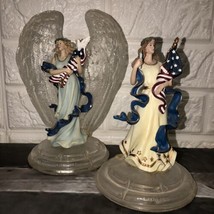 Vtg LOT Of 2  Resin Angel of Glory &amp; Liberty Spirit of America 8&quot; Doves ... - €37,71 EUR
