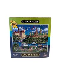Dowdle Ottawa River Jigsaw Puzzle Unisex 1000 Piece Multicolor Folk Art ... - $16.37
