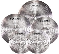 Low Volume Cymbal Pack By Sonicake Quiet Cymbal Set With 14&quot; Hi-Hat,, Si... - $87.95