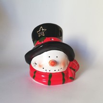 Vintage Snowman Candle Holder/Christmas Tealight Holder/Retro Holiday Home Decor - £13.42 GBP