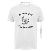 Funny French Petanque boule T Shirt Men O Neck Cotton T-shirts Mans Camisetas Gi - £61.22 GBP