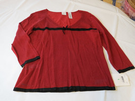 Womens Ladies Emma James 624 burnt red 3/4 sleeve shirt L large **spots**NWT - £10.27 GBP