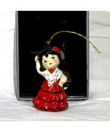 Vintage Berman Anderson Trims in Ceramic Christmas Ornament Spanish Girl... - €12,88 EUR