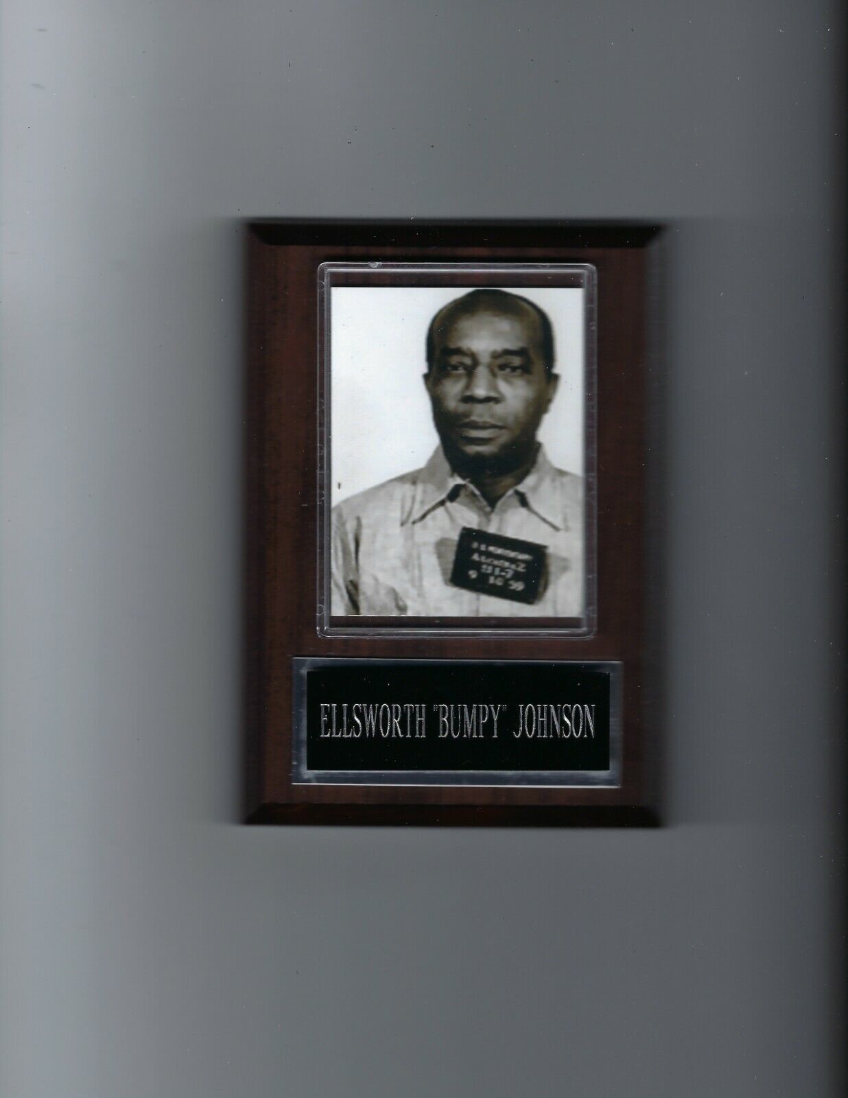 Primary image for ELLSWORTH BUMPY JOHNSON MUG SHOT PLAQUE MAFIA ORGANIZED CRIME MOBSTER MOB HARLEM
