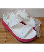 Crocs Mega Crush Platform Clog Sandal White Red Pink Purple Women 10 New - $54.99