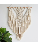Eco-Friendly Handcrafted Macramé Wall Hanging - Sustainable Zero Waste T... - $45.00