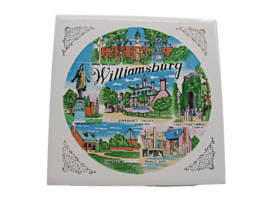 Vintage Colonial Williamsburg Virginia Ceramic Tile Trivet Souvenir Decor Hang  - £13.59 GBP