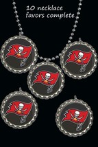 Tampa bay buccaneers Bottle Cap Necklaces party favors lot of 10 necklace nfl - £7.49 GBP