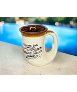 Vintage Niagara Falls Canada Horn Bugle Brown Stoneware Coffee Tea Cup Mug - £8.79 GBP