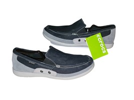 Crocs Walu Men&#39;s Loafers Slip On Comfort Boat Black Shoes Casual Flats S... - $39.15