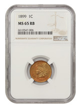 1899 1C Ngc MS65RB - £244.24 GBP